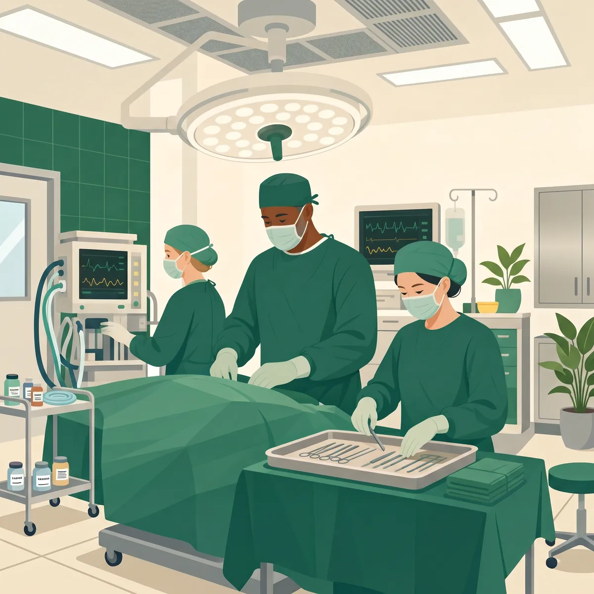 Ilustração da divisão de Cirurgia